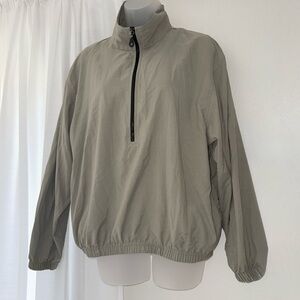 Vintage Brindar green half zip cinched waist Jacket lightweight Size L women’s